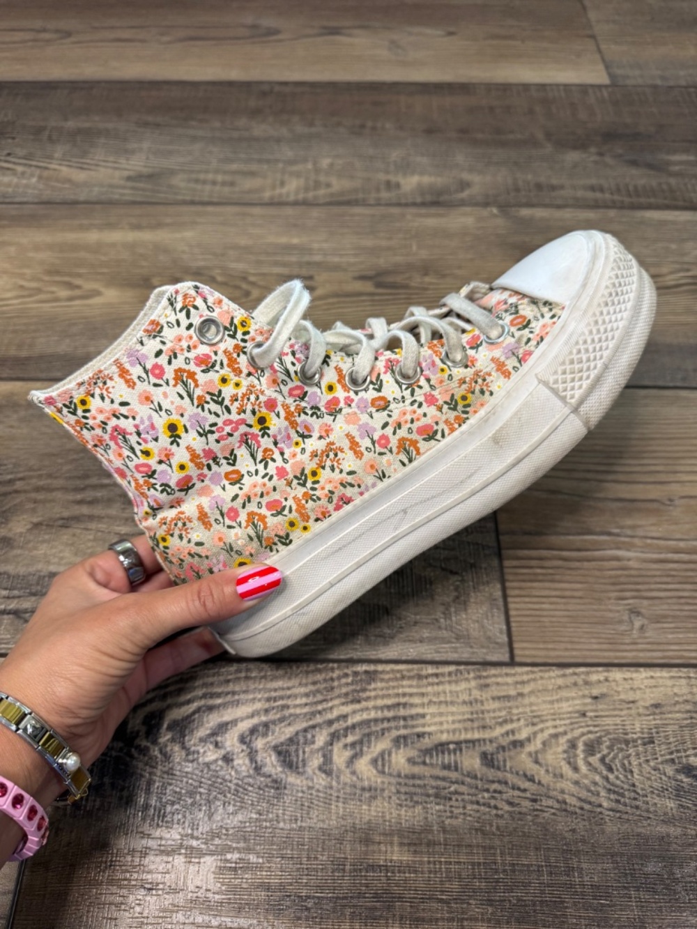 Floral Platform High Top Converse - Picture 2 of 3